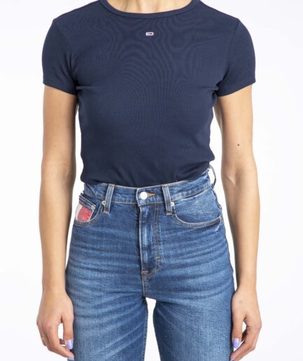חולצת ריב קלאסית Slim Essential מבית Tommy Jeans