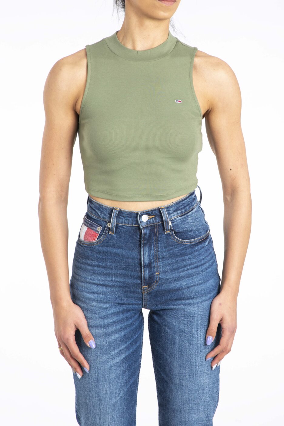 ⁦קרופ טופ רקום תוצרת Tommy Jeans⁩ – תמונה ⁦6⁩