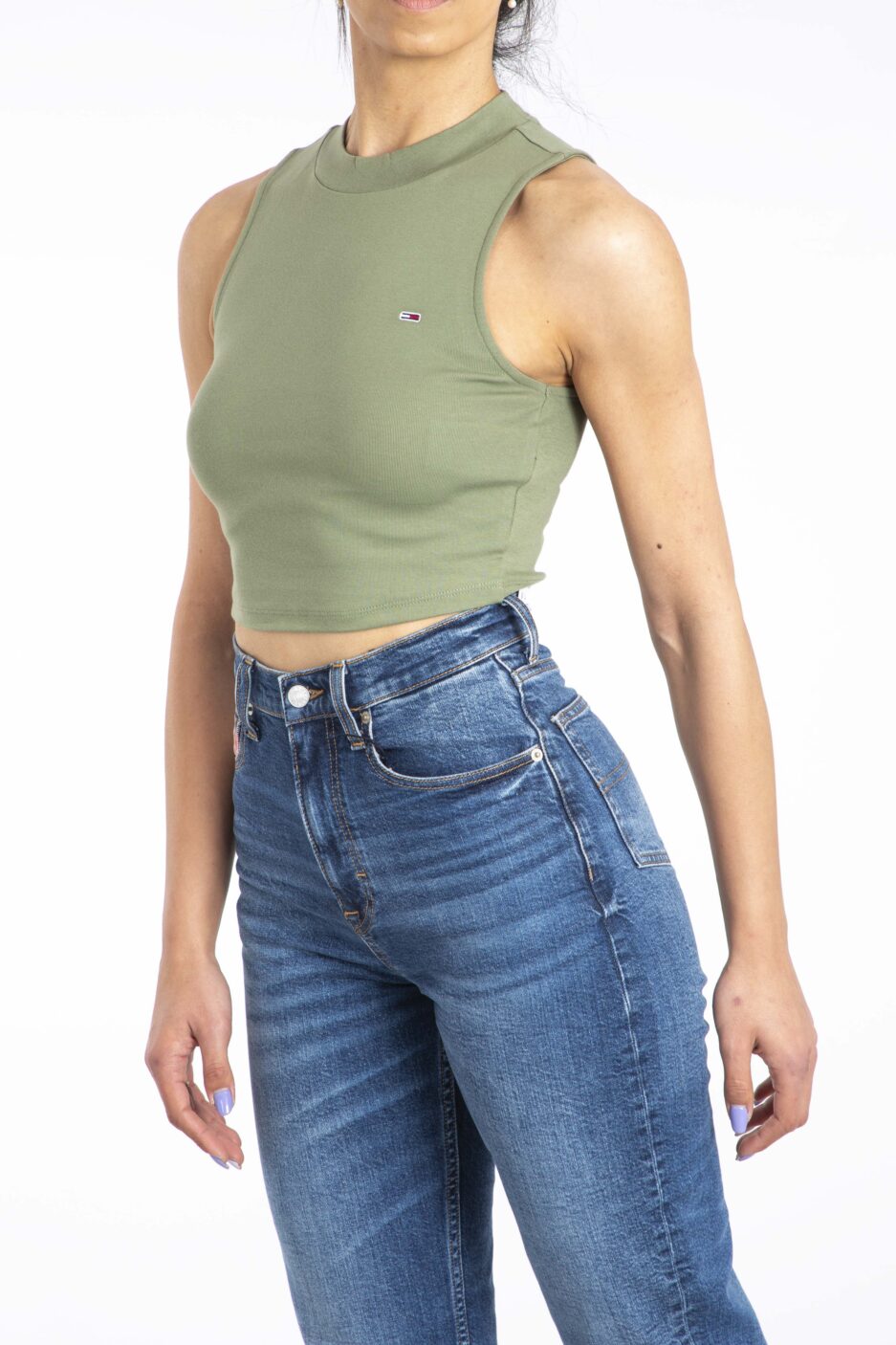 ⁦קרופ טופ רקום תוצרת Tommy Jeans⁩ – תמונה ⁦8⁩