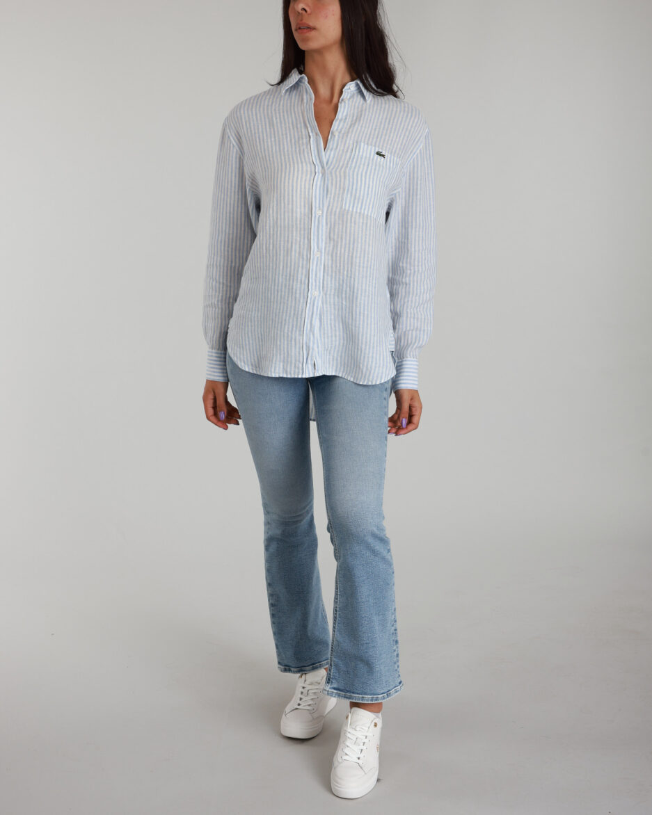 ⁦חולצה מכופתרת Lacoste לנשים⁩ – תמונה ⁦6⁩