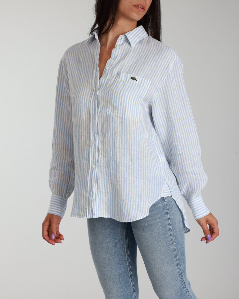 ⁦חולצה מכופתרת Lacoste לנשים⁩ – תמונה ⁦10⁩