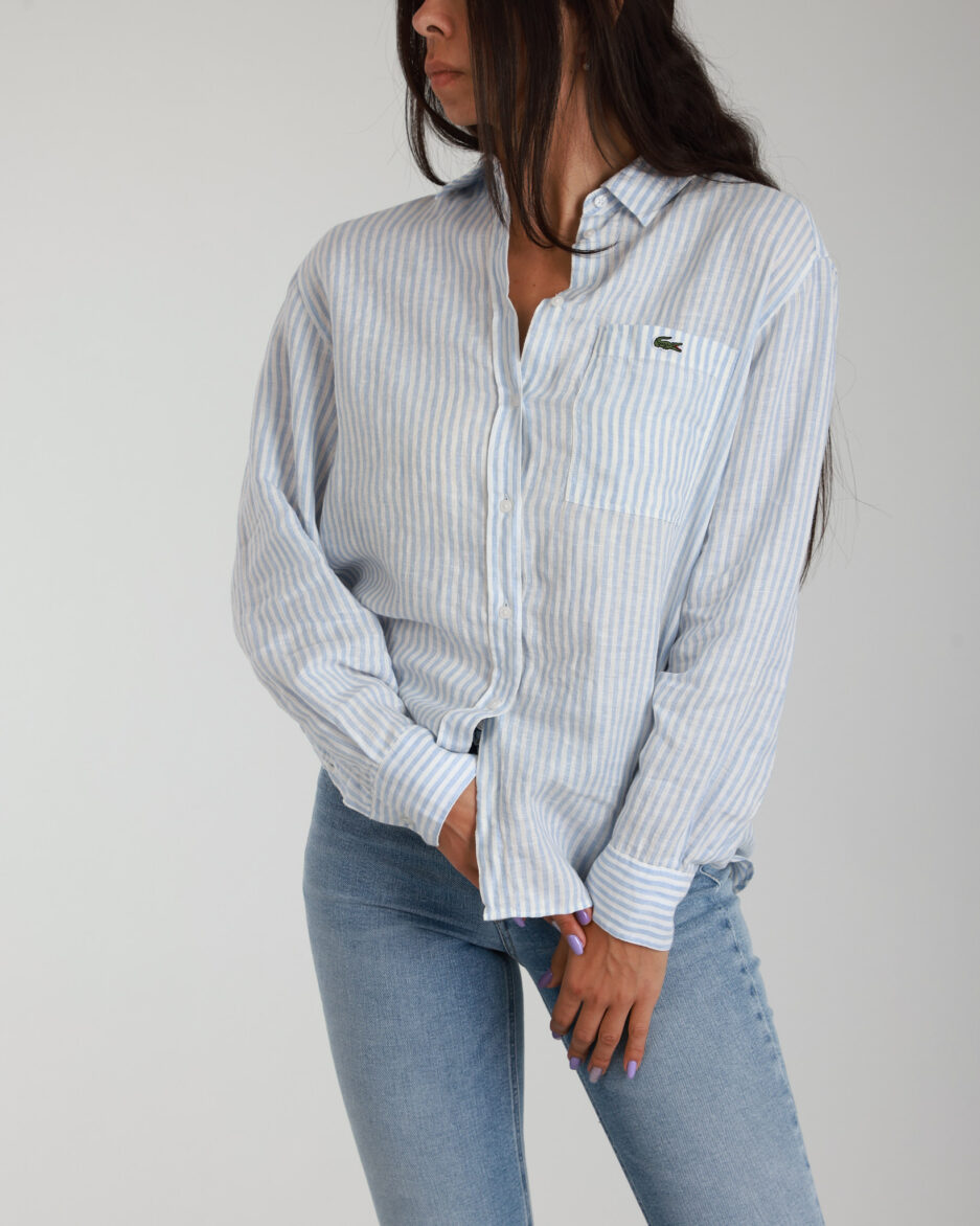 ⁦חולצה מכופתרת Lacoste לנשים⁩ – תמונה ⁦7⁩