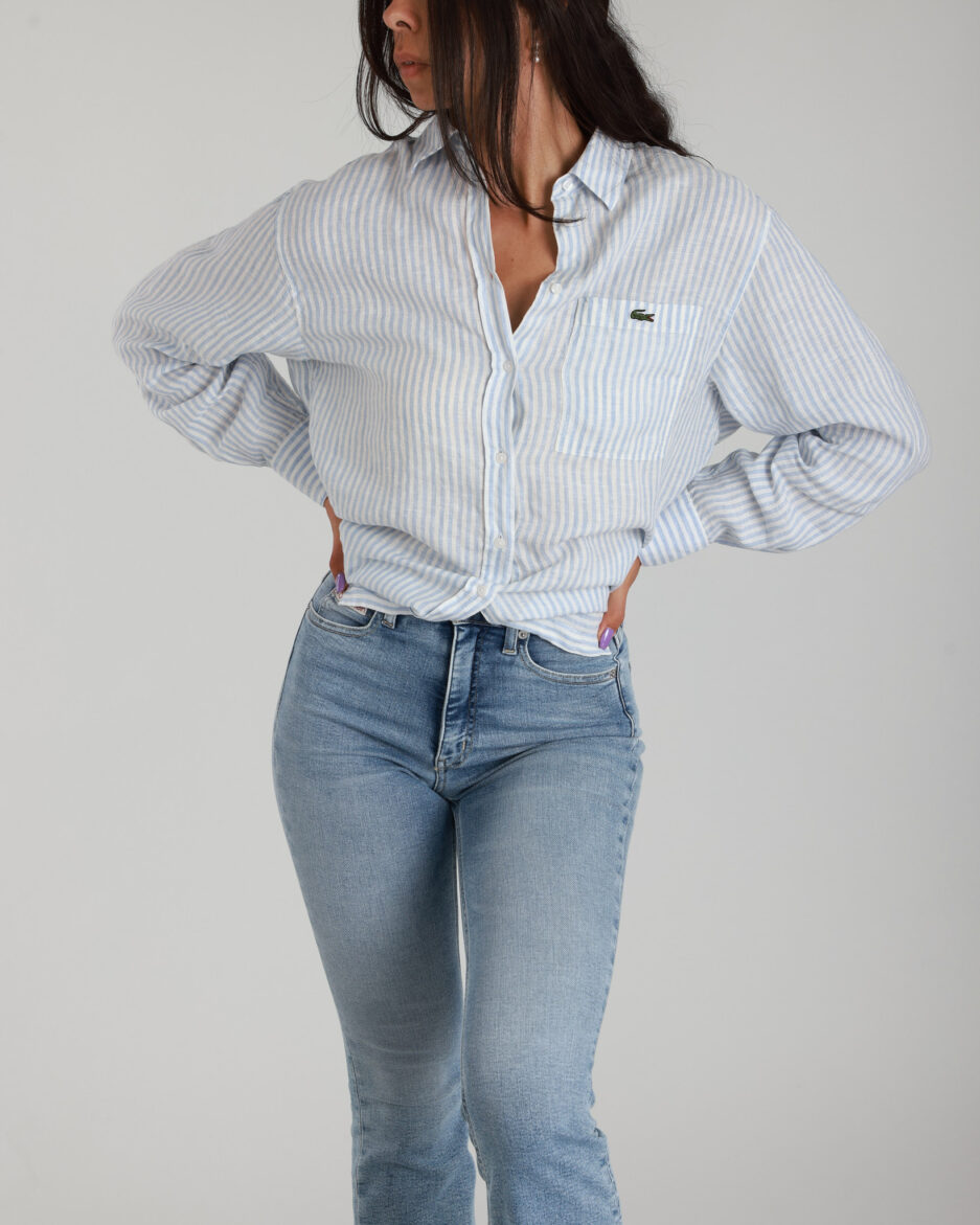 ⁦חולצה מכופתרת Lacoste לנשים⁩ – תמונה ⁦4⁩