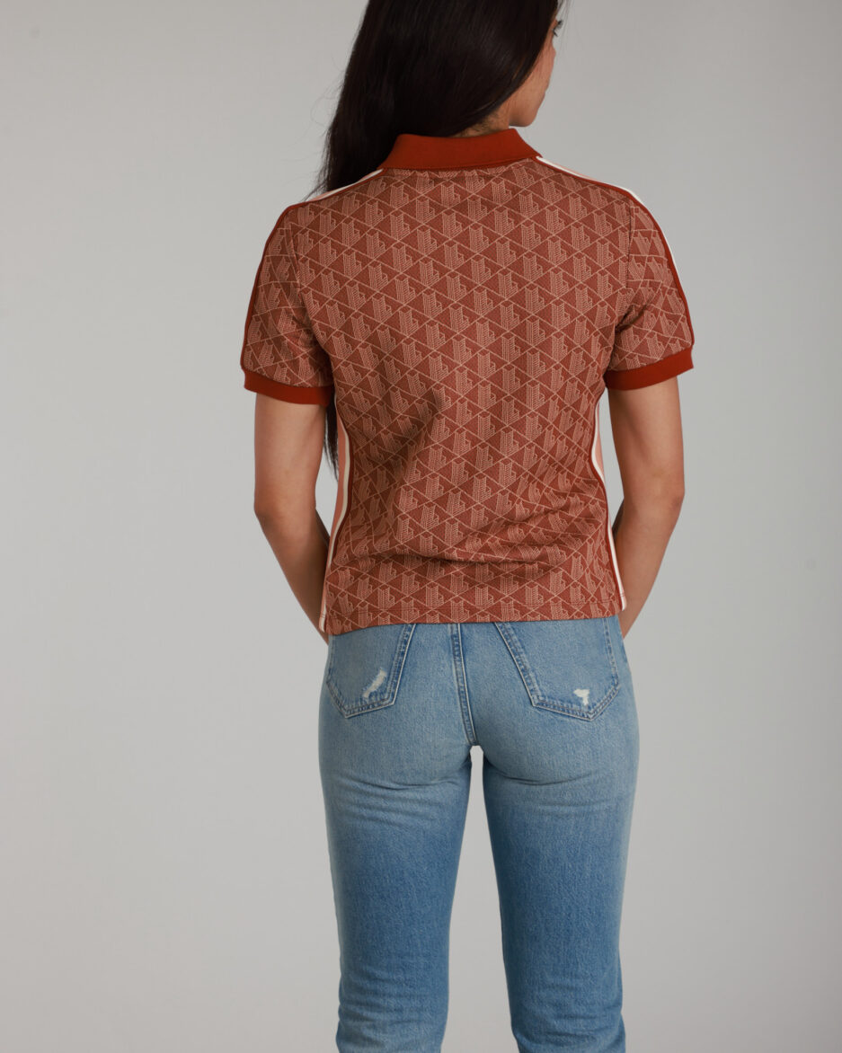 ⁦פולו לנשים Lacoste Slim Fit Monogram⁩ – תמונה ⁦5⁩