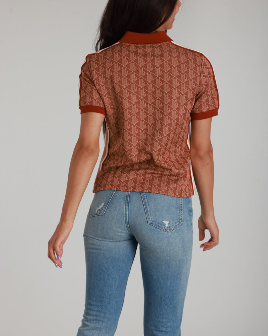 ⁦פולו לנשים Lacoste Slim Fit Monogram⁩ – תמונה ⁦8⁩