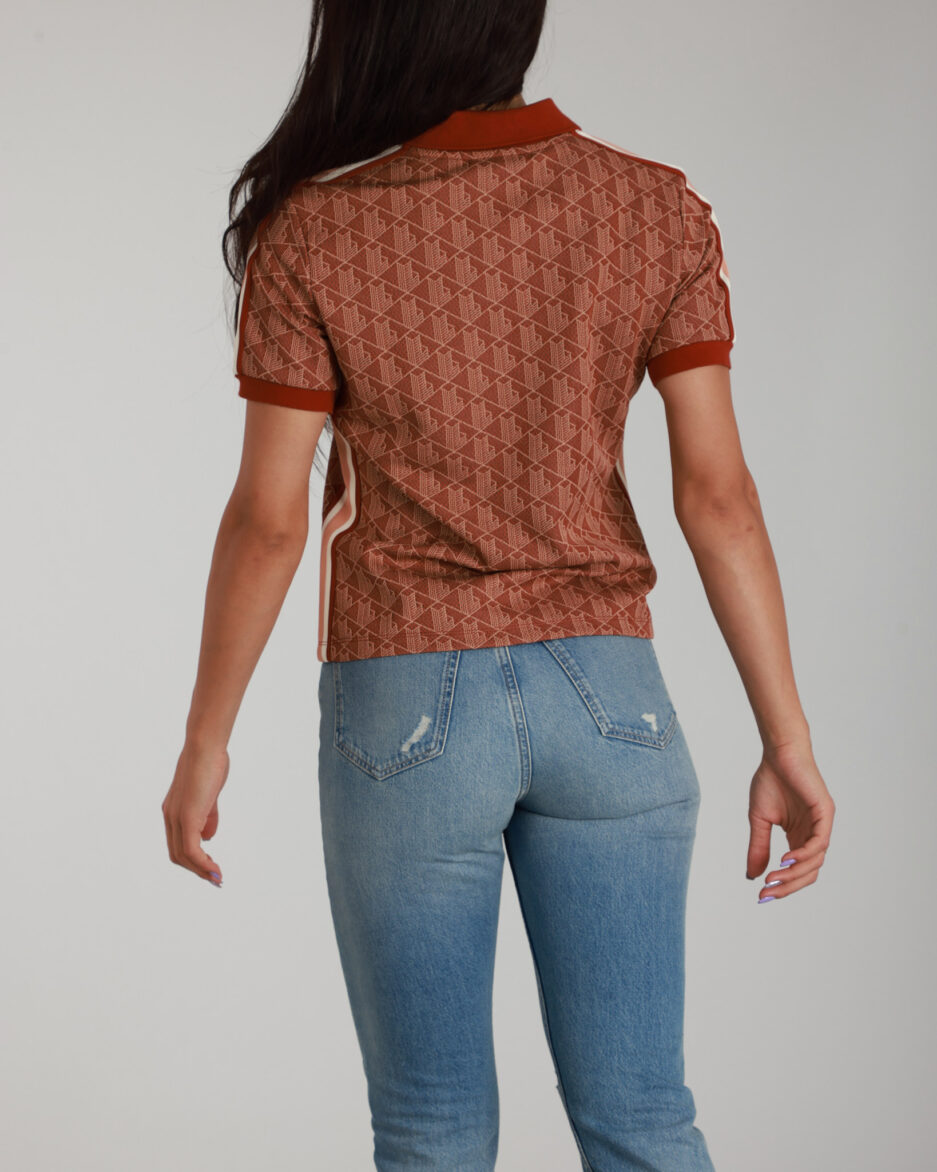 ⁦פולו לנשים Lacoste Slim Fit Monogram⁩ – תמונה ⁦14⁩