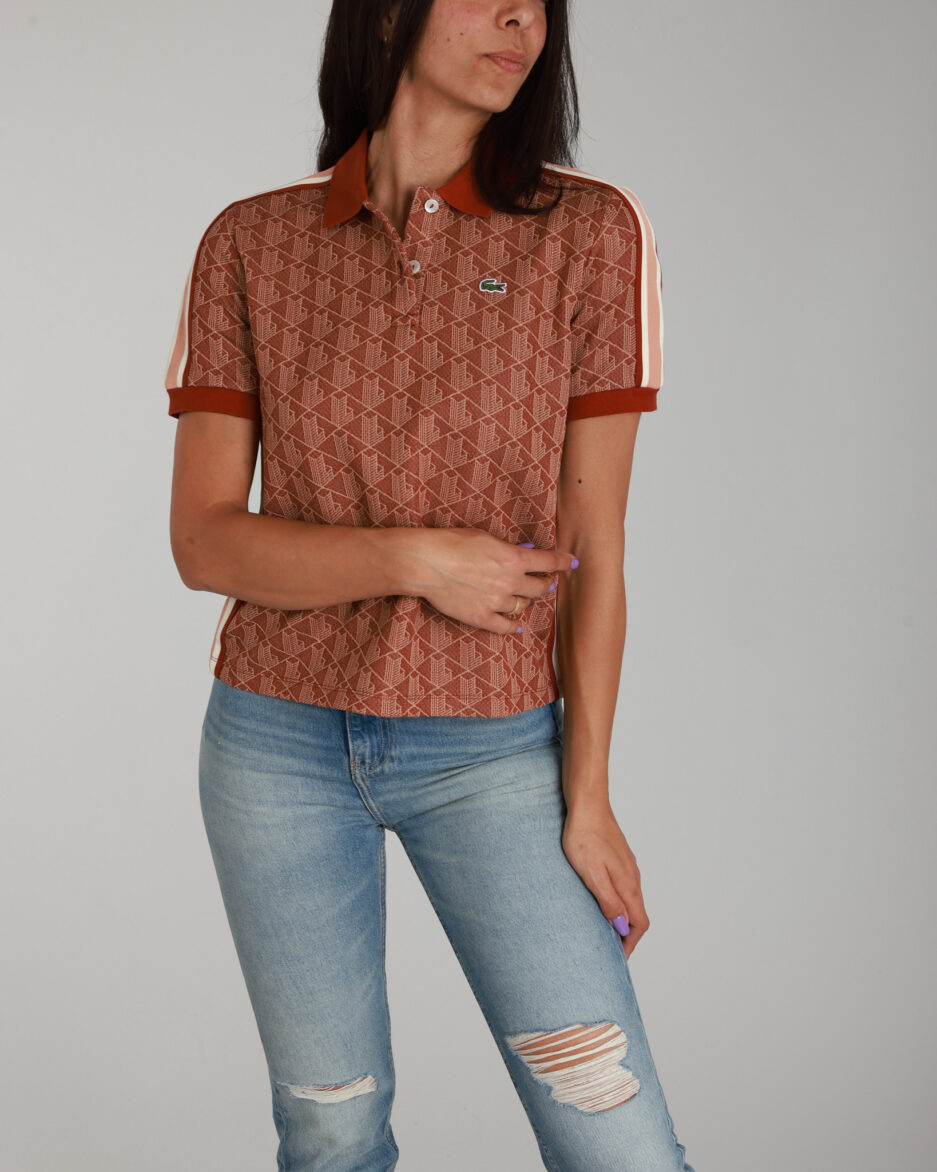 ⁦פולו לנשים Lacoste Slim Fit Monogram⁩ – תמונה ⁦4⁩