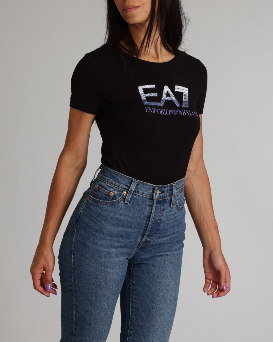 ⁦חולצת טי לוגו מנצנץ של EA7⁩ – תמונה ⁦4⁩