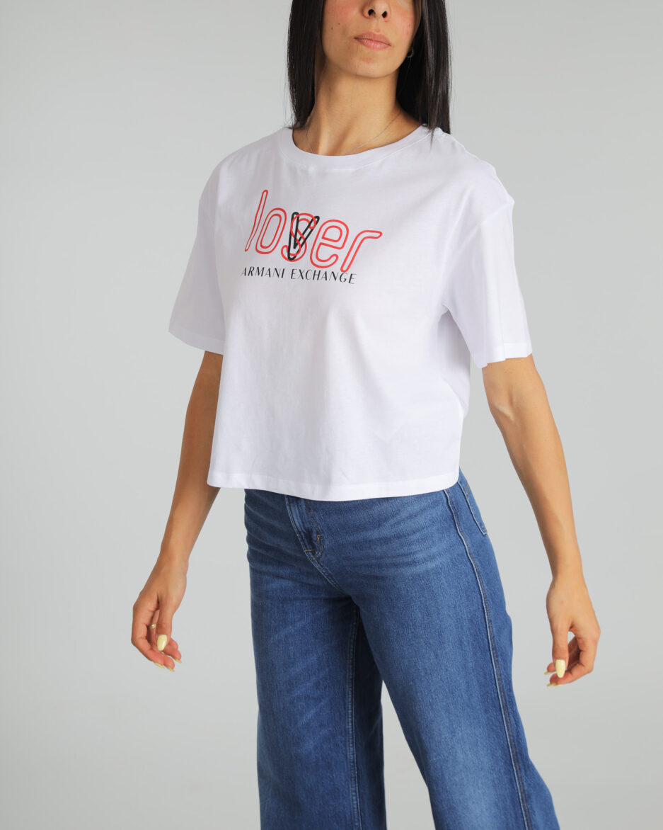 ⁦טי-שירט Cropped Lover לנשים - Armani Exchange⁩ – תמונה ⁦2⁩