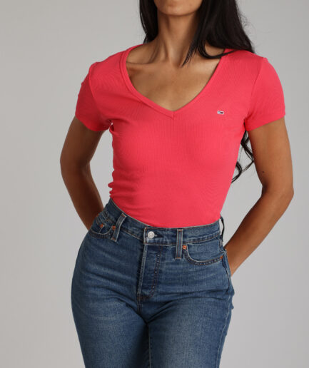 חולצת נשים Tommy Hilfiger Essential V-Neck Slim Fit