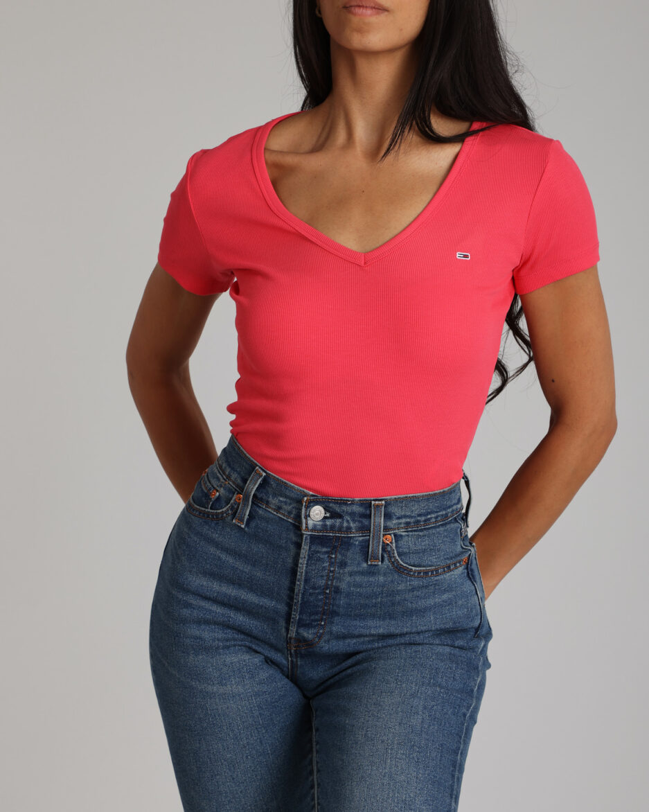 חולצת נשים Tommy Hilfiger Essential V-Neck Slim Fit