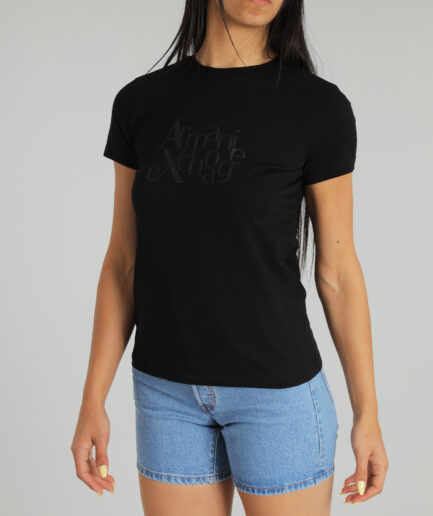 חולצת טי עם לוגו נצנצים ASV מבית Armani Exchange