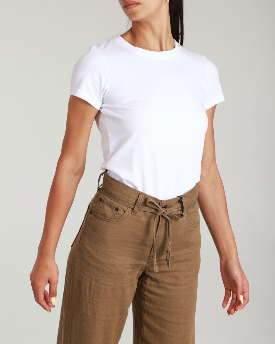 חולצת טי עם לוגו על הצווארון לנשים מבית Calvin Klein