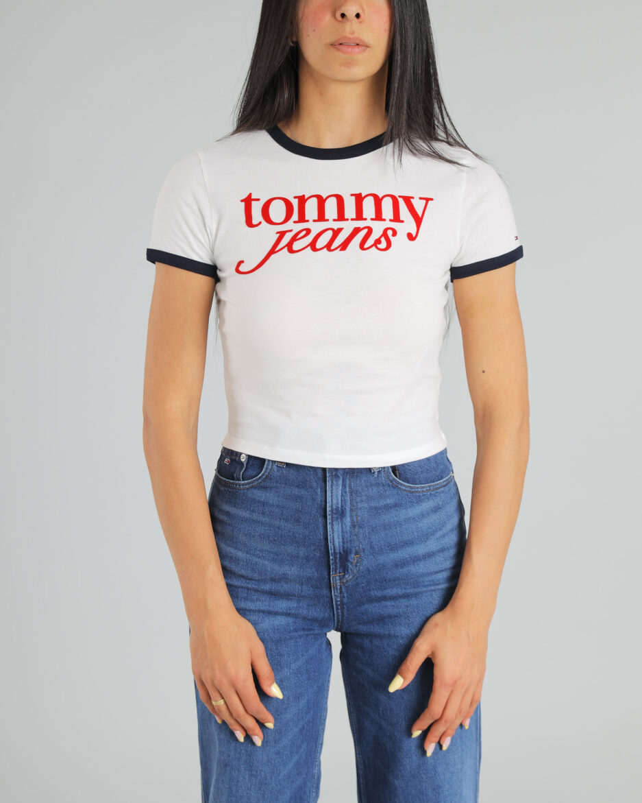 חולצת טי רינגר לוגו Slim - Tommy Jeans