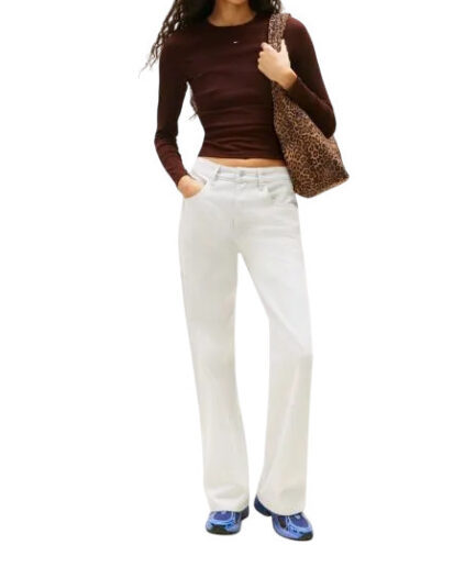 טישרט ארוך־שרוול צמוד Tommy Jeans
