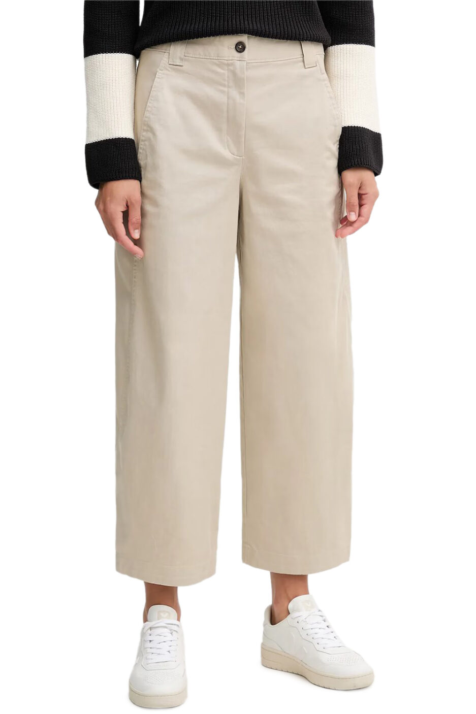 ⁦מכנסי Calvin Klein בז׳ High Waist⁩ – תמונה ⁦2⁩