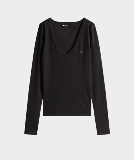 חולצת Rib גזרה צמודה – Tommy Jeans