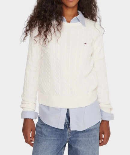 סוודר Cable Knit נשים Tommy Jeans