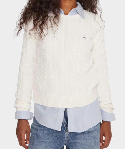 סוודר Cable Knit נשים Tommy Jeans