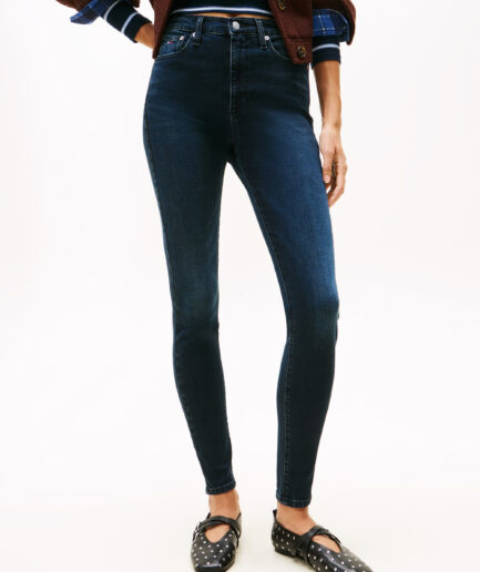 Tommy Jeans ג'ינס סקיני לנשים – Blue Black