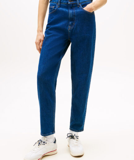 Tommy Jeans ג'ינס סטרייט לנשים – Blue Black