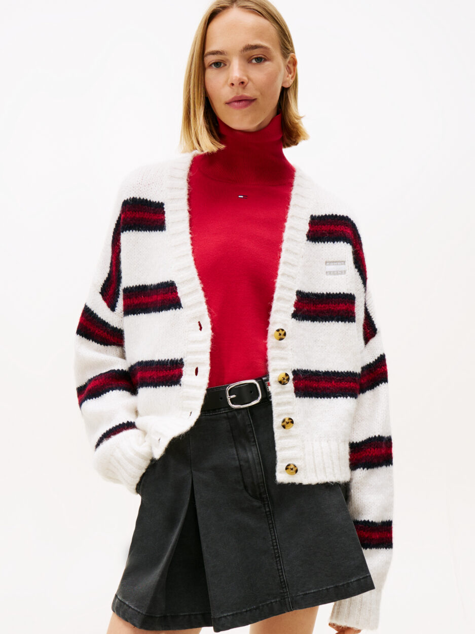 ⁦Tommy Jeans קרדיגן פסים לנשים⁩ – תמונה ⁦2⁩