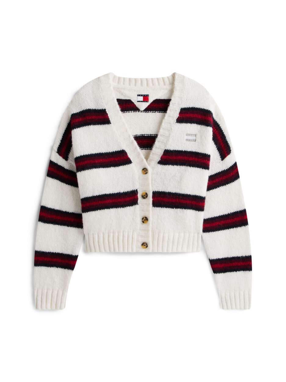 Tommy Jeans קרדיגן פסים לנשים