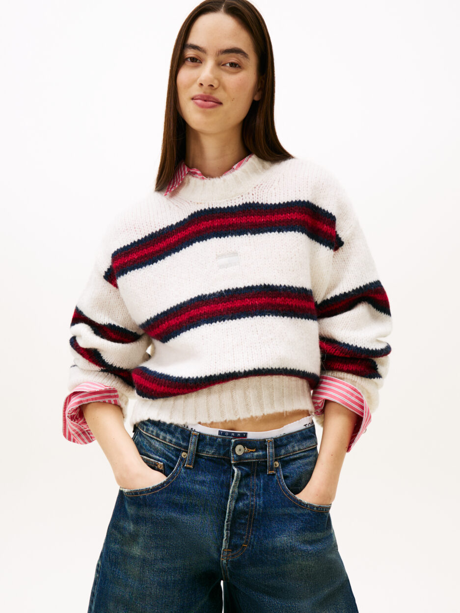 סוודר פסים לנשים Tommy Jeans