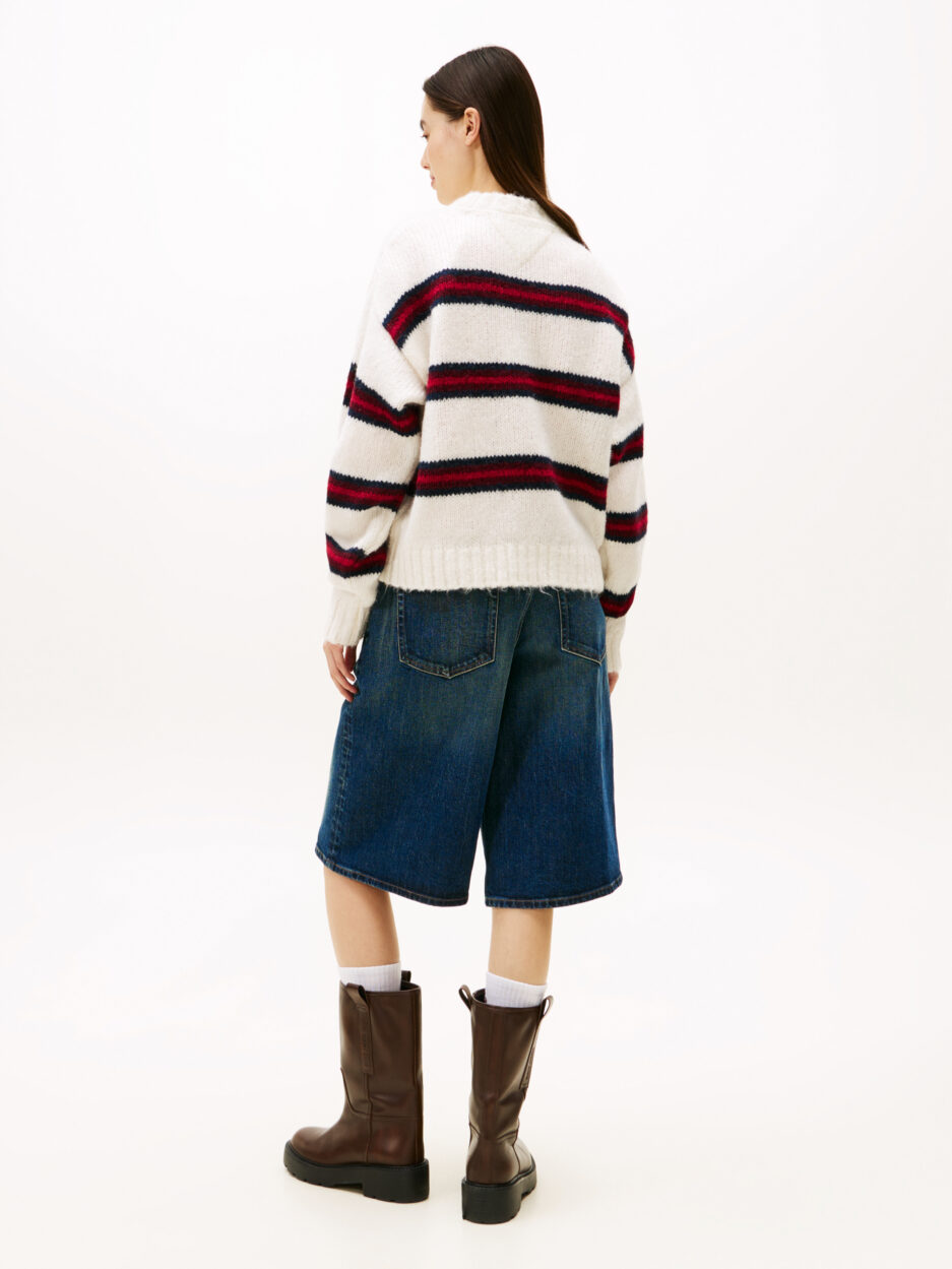 ⁦סוודר פסים לנשים Tommy Jeans⁩ – תמונה ⁦5⁩