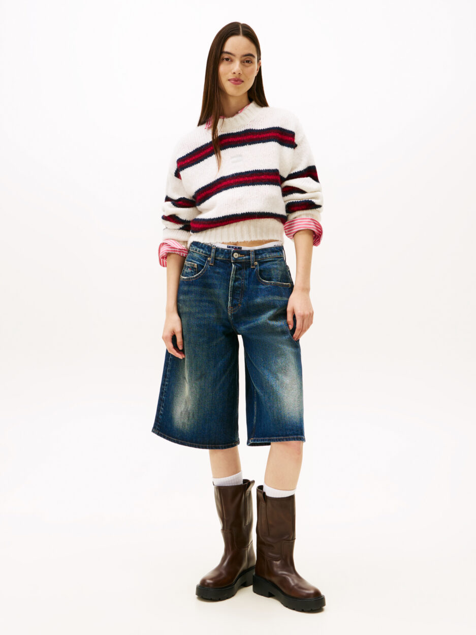 ⁦סוודר פסים לנשים Tommy Jeans⁩ – תמונה ⁦6⁩